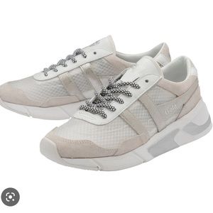Gola Size 8 white and silver shoes